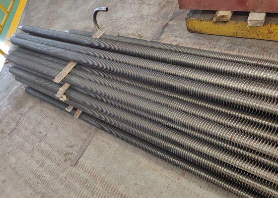 Yüksek frekanslı kaynaklı karbon çelik kazan spiral kanat tüpü özel kanat tüpü