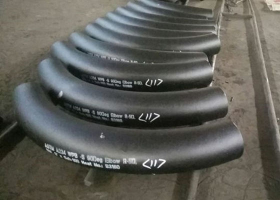 8 "SCH80 Dirsek Çelik Kazan Tüpleri / Ss 90 Derece Dirsek BW B16.9 Siyah Boyama